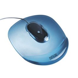 Mouse pad ESSELTE Kristal, cu suport ergonomic pentru incheietura mainii, albastru transparent